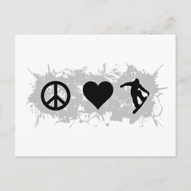 Snowboarden 3 postkarte (Vorderseite)