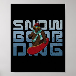 Snowboarden Aktivität Im Freien Skifahren Rektor Poster