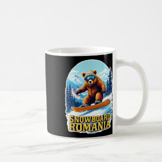 Snowboarden Bären Winter Sport Rumänien Kaffeetasse