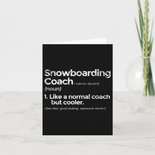 Snowboarden Coach Definition Witziges Geschenk Karte