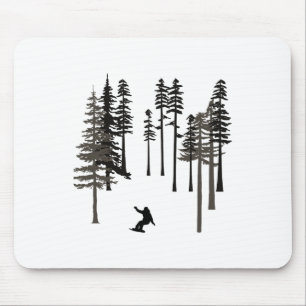 Snowboarden Cooler Freestyle Snowboarder in Tall P Mousepad
