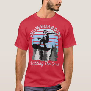 Snowboarden, das Gnar zerfetzend, cooles vintage B T-Shirt