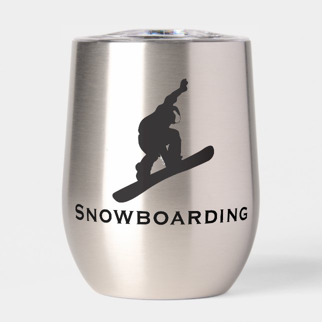 Snowboarden Design Thermal Wine Tumbler (Vorderseite)
