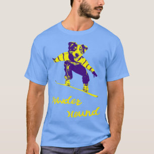 Snowboarden Dog Powder Hound Ski T-Shirt