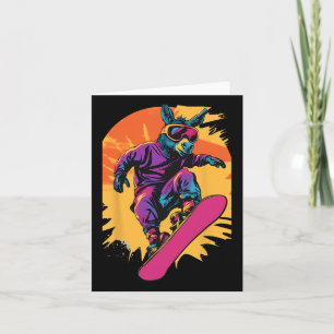 Snowboarden - Donkey auf einem Snowboard-Snowboard Karte