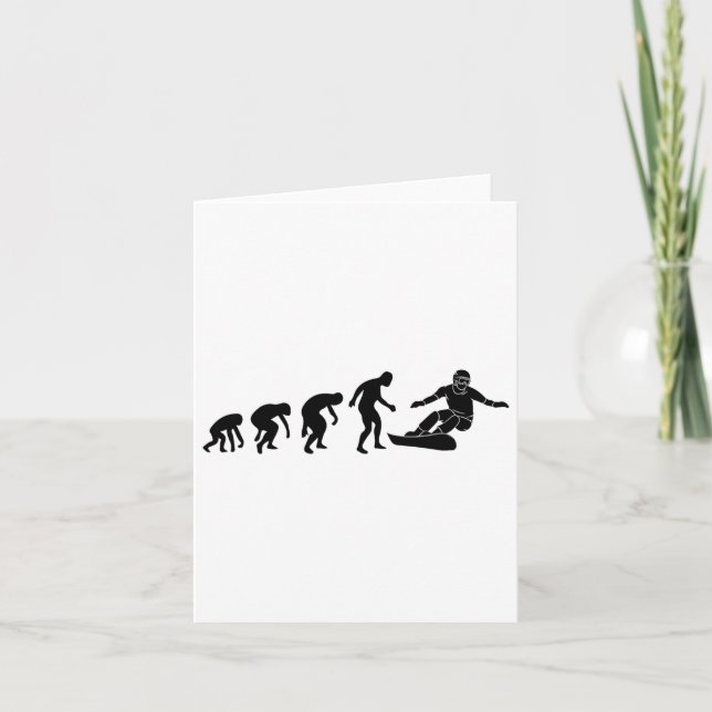 Snowboarden Evolution - Snowboardliebhaber Winter  Karte (Vorderseite)