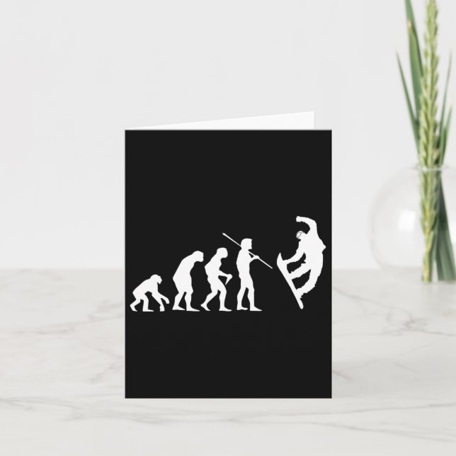 Snowboarden Evolution T Shirt für Männer Karte (Vorderseite)