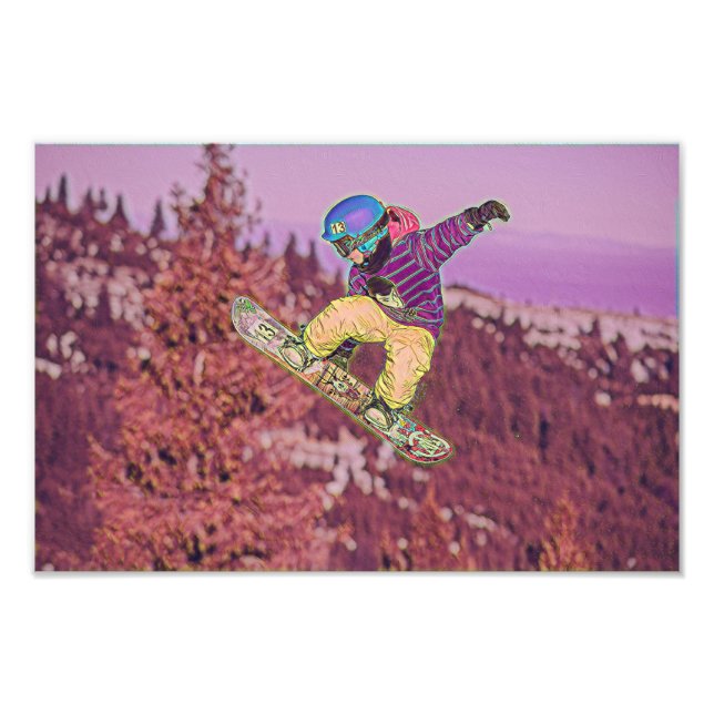 Snowboarden Fotodruck (Vorne)