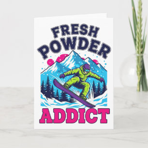 Snowboarden Frischer Pulverschnee Cooler Snowboard Karte