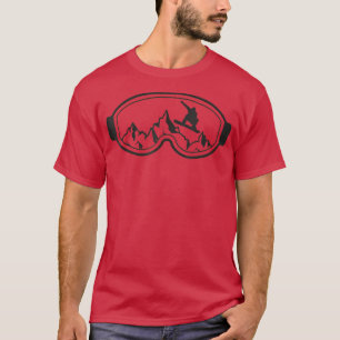 Snowboarden Funny Winter Sportbrille Skiausflug T-Shirt