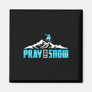 Snowboarden für den Beten Snow Jesus Magnet
