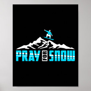 Snowboarden für den Beten Snow Jesus Poster