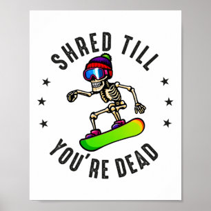 Snowboarden für Männer Frauen Snowboarder Snowboar Poster
