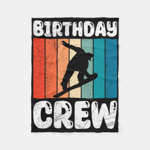 Snowboarden Geburtstagsfeier Crew Snowboarder Kind Fleecedecke
