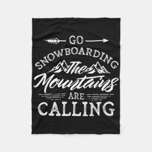 Snowboarden gehen, die Berge rufen an die Grenze Fleecedecke