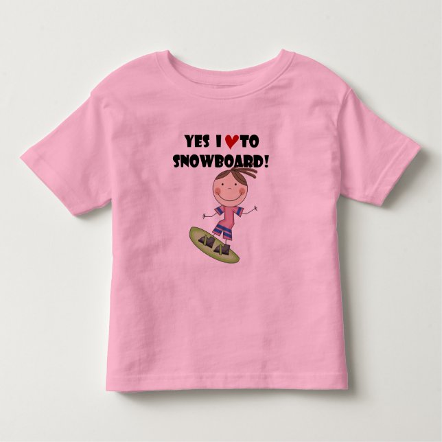 Snowboarden Girl Tshirts und Geschenke (Vorderseite)