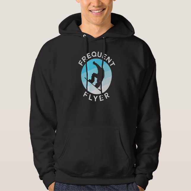 Snowboarden Häufiger Flyer Hoodie (Vorderseite)