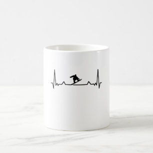 Snowboarden Heartbeat Snowboarder Geschenke Kaffeetasse