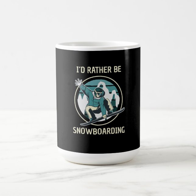 Snowboarden - ich würde eher Snowboarden Kaffeetasse (Mittel)
