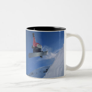Snowboarden im Snowbird Resort, Utah (MR) Zweifarbige Tasse