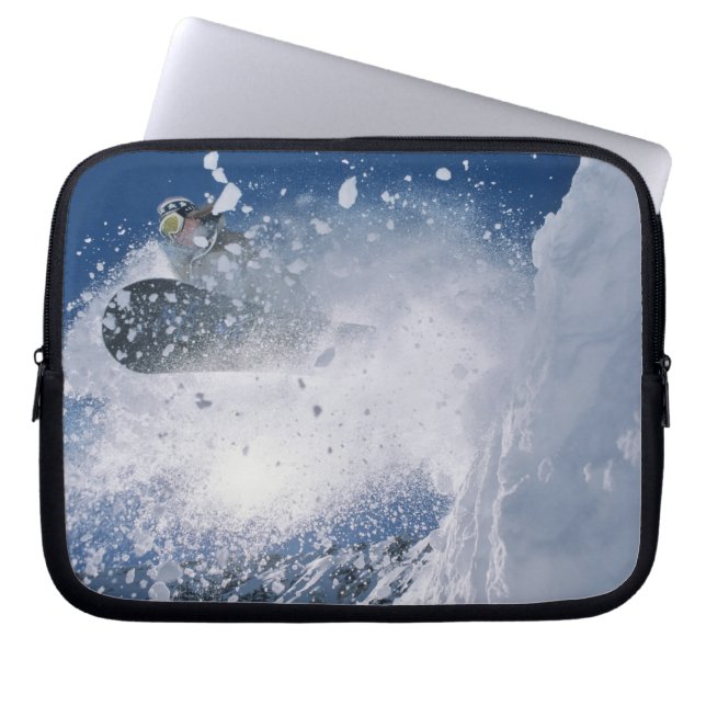 Snowboarden im Snowbird Resort, Wasatch Laptopschutzhülle (Vorderseite)