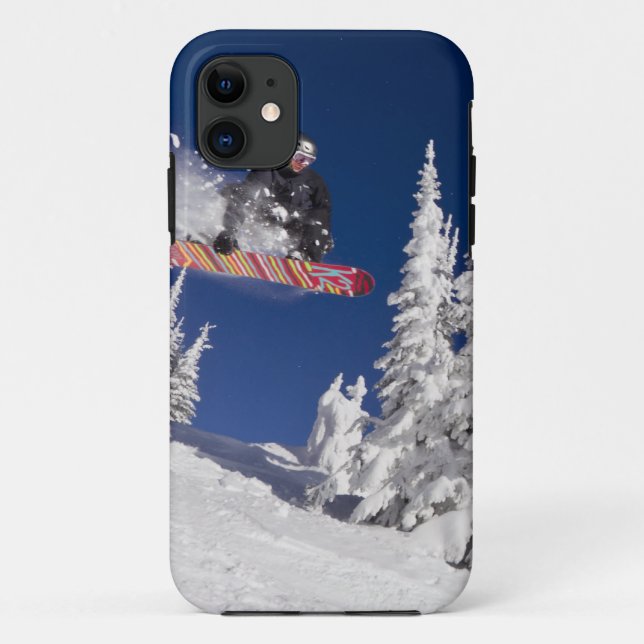 Snowboarden im Whitefish Mounort Case-Mate iPhone Hülle (Rückseite)