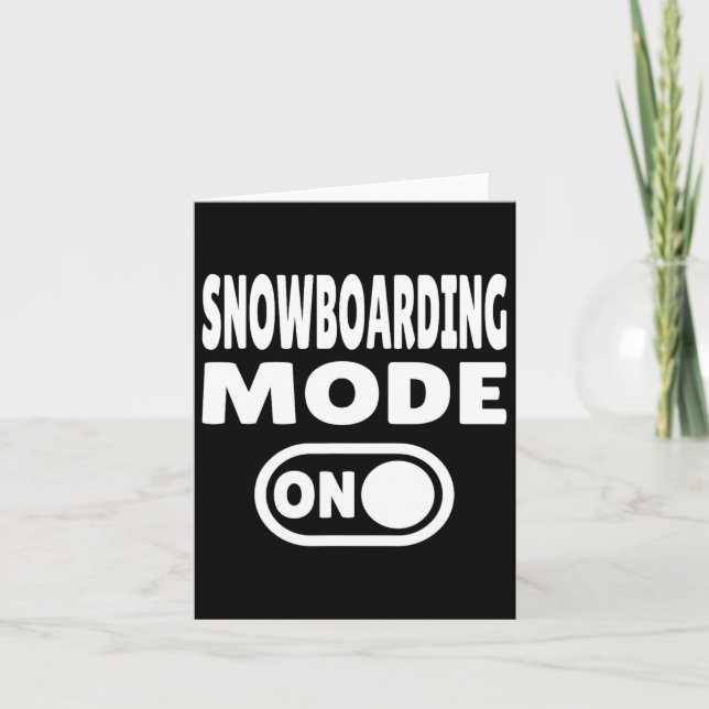 Snowboarden im Winter 1 Karte (Vorderseite)