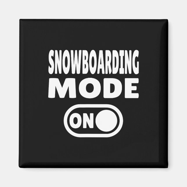 Snowboarden im Winter 1 Magnet (Vorne)