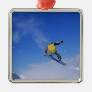 Snowboarden in der Grizzly Golf, kleines Cottonwoo Silbernes Ornament