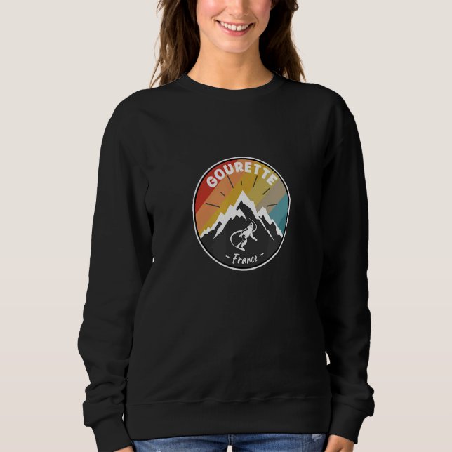 Snowboarden in Gourette, Frankreich Sweatshirt (Vorderseite)