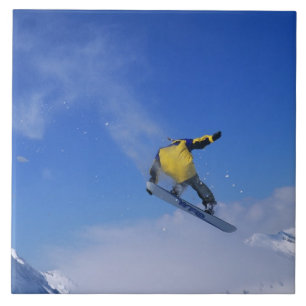 Snowboarden in Grizzly Gulch, Little Cottonwood Fliese
