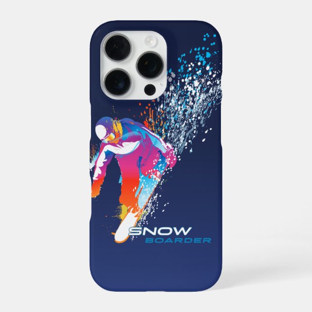 Snowboarden iPhone Hülle (Rückseite)