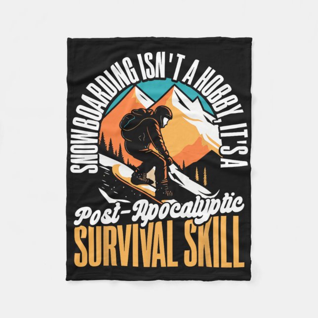 Snowboarden ist kein Hob2 Fleecedecke (Vorderseite)
