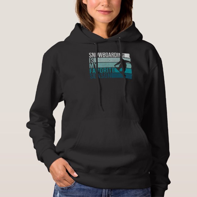 Snowboarden ist meine Lieblingssaison Retro Snowbo Hoodie (Vorderseite)