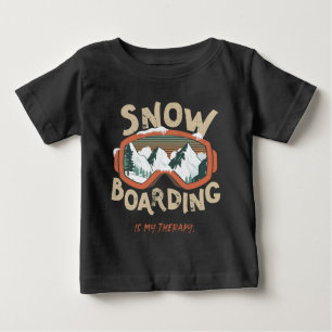 Snowboarden ist meine Therapie Funny Mountain Wint Baby T-shirt