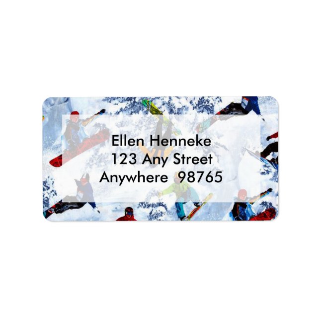 Snowboarden ist nicht alles Das Einzige Adressaufkleber (Vorne)