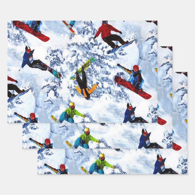 Snowboarden ist nicht alles geschenkpapier set (Set)