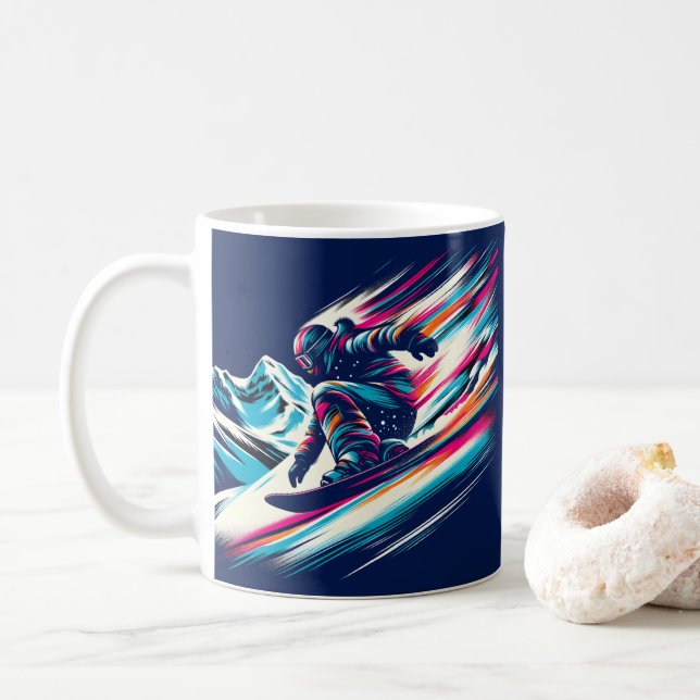 Snowboarden Kaffeetasse (Mit Donut)