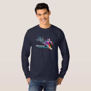 Snowboarden   Lange Schlange des T - Shirt