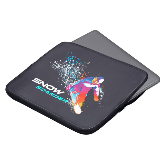 Snowboarden | Laptop-Siebtasche 15" Laptopschutzhülle (Vorne Oben)