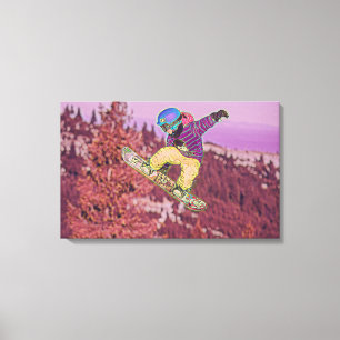 Snowboarden Leinwanddruck