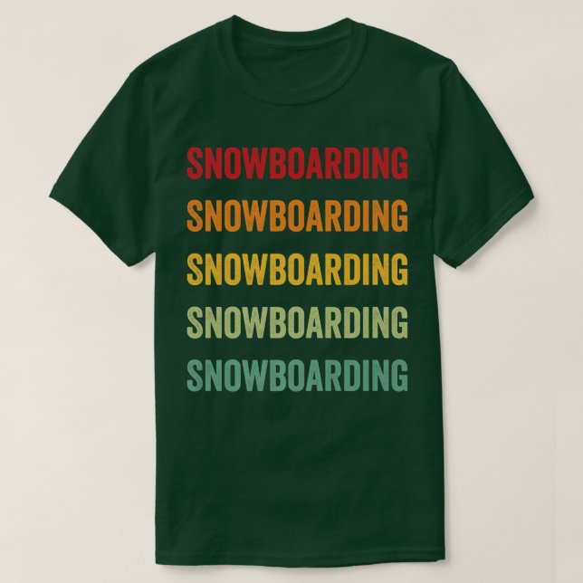 Snowboarden Lover, Snowboarden Hobbyist, Regenboge T-Shirt (Design vorne)