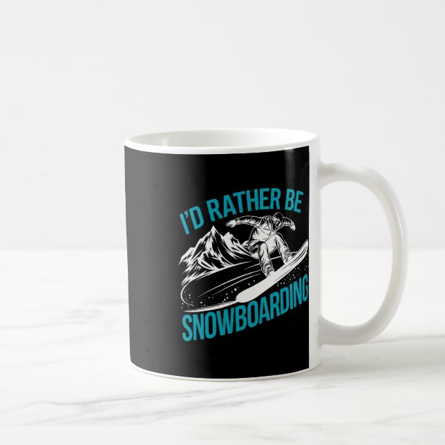 Snowboarden Lover Spaß Design Funny Snowboarder Kaffeetasse (Rechts)