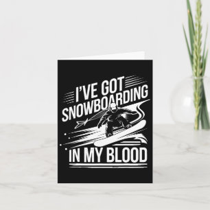 Snowboarden Lover Spaß Design Funny Snowboarder Karte