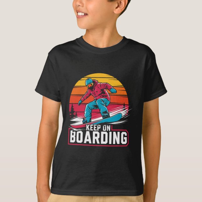 Snowboarden Lover Spaß Design Funny Snowboarder T-Shirt (Vorderseite)