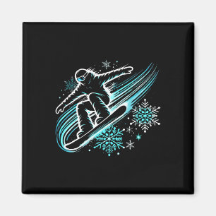Snowboarden Lustiges Snowboard Snowboarder Fahren Magnet