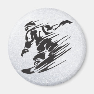 Snowboarden Magnet