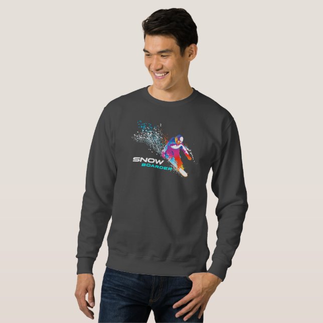 Snowboarden | Männerpullover Sweatshirt (Vorne ganz)