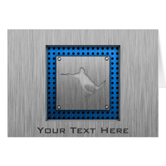 Snowboarden mit gebürstetem Metal-Look (Vorderseite (Horizontal))