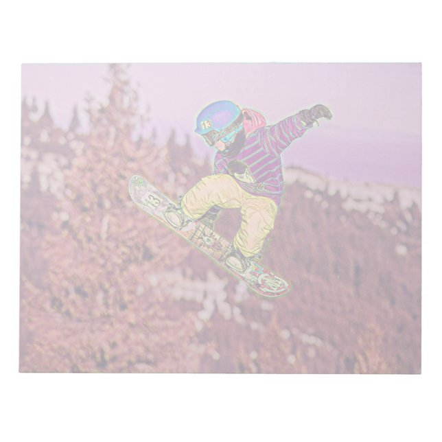 Snowboarden Notizblock (Vorderseite)